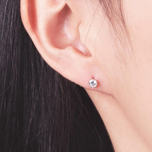 로이드 엔터 주문제작 라운드 큐빅 3mm 14k 귀걸이 LPFL1A04GSG_이미지