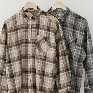 이벤트 타탄 체크셔츠 110E887S 빅사이즈 여성