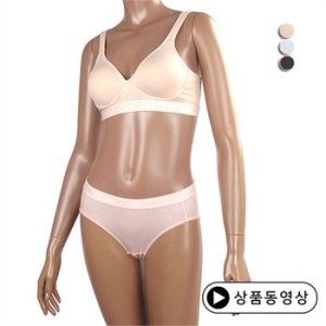 SM VM 181083 스포츠 면몰드 브라탑 팬티세트  75AB   85AB _P07559