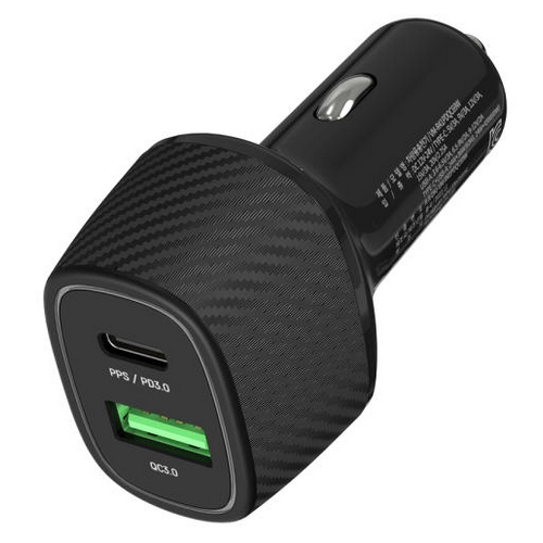 디엠케이코리아 밸류엠 69W 초고속 카본 듀얼 차량용 충전기 VM-R41PDQC69W_이미지