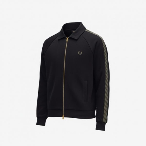프레드 PERRY Sharp 테니스 그립 테잎 트랙 재킷 블랙 AFPM2531318-102_이미지