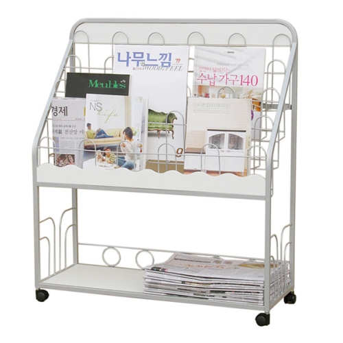 든솔 G 4단철제잡지대 잡지꽂이 이동식책꽂이