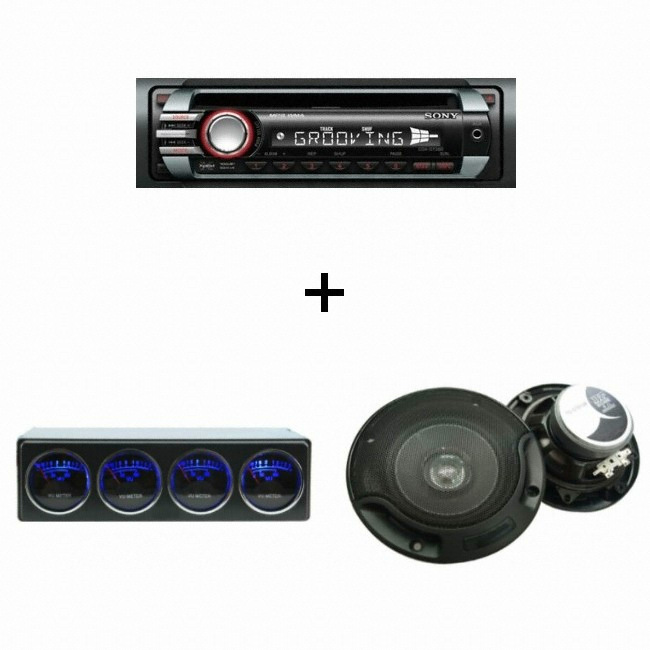 SONY CDX-GT380 (단품, 레벨미터, 스피커)_이미지