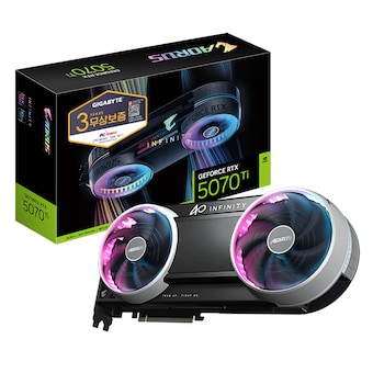 GIGABYTE AORUS 지포스 RTX 5070 Ti INFINITY D7 16GB 피씨디렉트