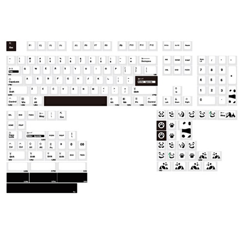 Soulcat 고함량 PBT 염료승화 영문 키캡 164키 판다