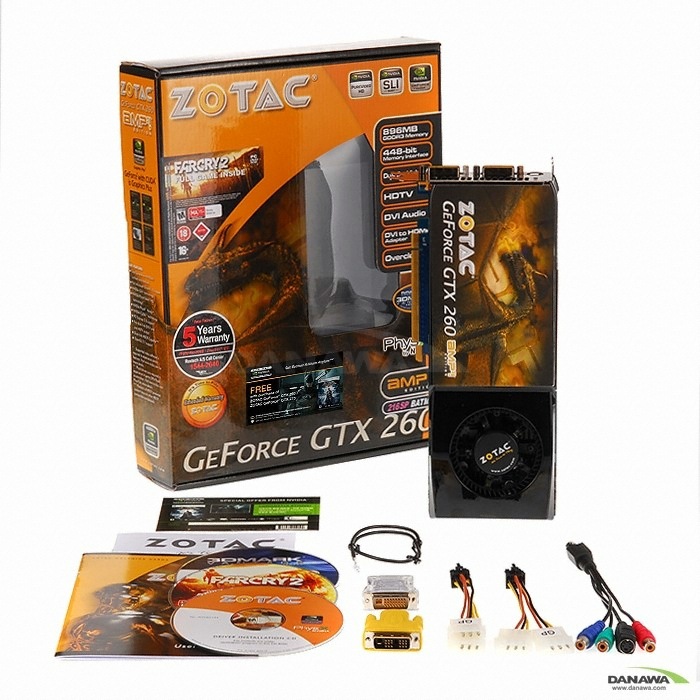 ZOTAC ������ GTX260 GTX260�� AMP2 Edition 216SP 896MB ��Ʈ��