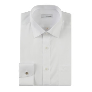 ST듀퐁 남성셔츠 화이트 300수 트윌 솔리드 일반핏 긴소매 셔츠 SE5SM11LS151S_이미지