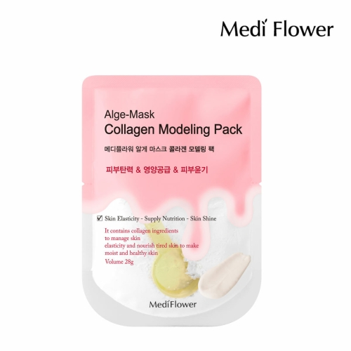 메디플라워 규조토 일회용 모델링팩 파우치 콜라겐 28g (1개)_이미지