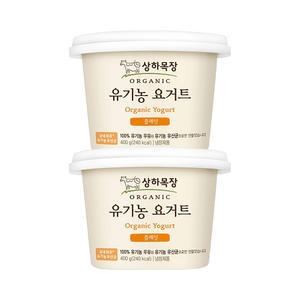 매일유업 상하목장 유기농 요거트 플레인 400g (2개)_이미지