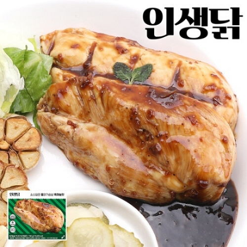 인생닭 소스담은 통 닭가슴살 흑마늘맛 130g
