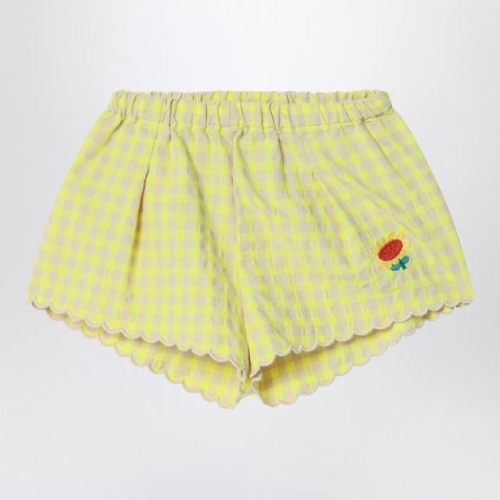  보보쇼즈 BOBO CHOSES Yellow shorts in Vichy fabric B125AB047CO/Q_BOBO-YE