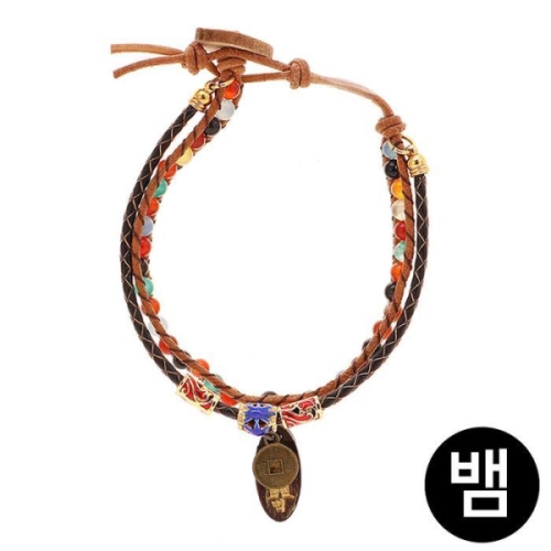 오노마 ONM 호연 불교 기원 돈 붙는 원석 가죽팔찌 뱀띠 12093600