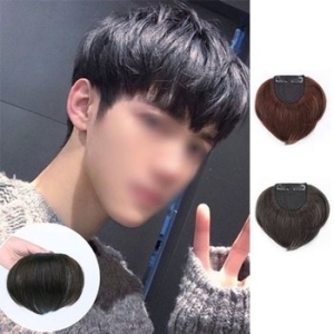  키밍 남자부분가발 앞머리 정수리 붙임머리 2컬러-WAAA771