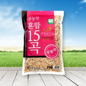 초록숟가락 무농약 혼합15곡 3kg 국내산 친환경 혼합잡곡 혼합곡_이미지