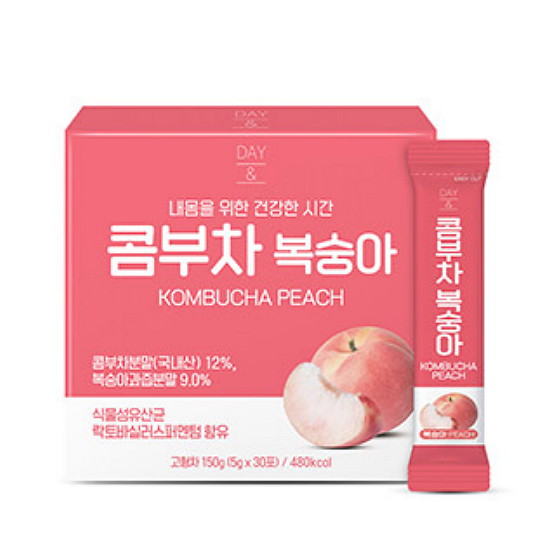 참앤들황토농원 데이앤 콤부차 복숭아 30T (5개)_이미지