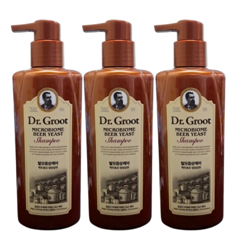 LG생활건강 닥터그루트 마이크로바이옴 맥주효모 영양샴푸 400ml (3개)