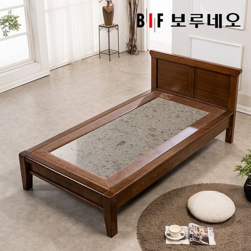 BIF보루네오 뜨끈뜨끈 심플우드 돌침대 S (맥반석)_이미지