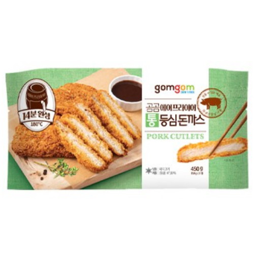 곰곰 에어프라이어 통등심 돈까스 450g (6개)_이미지