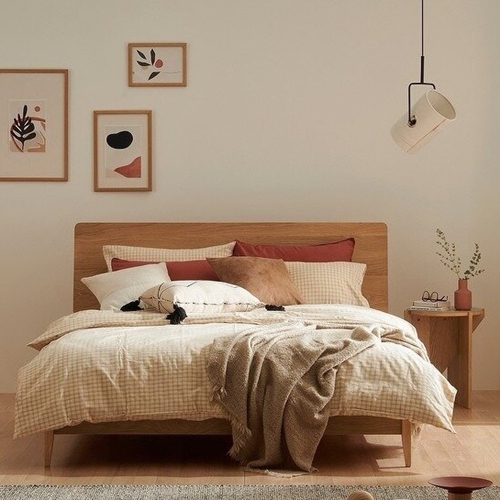 더메이드 한샘몰 리브 모던 원목 침대 Q (매트별도)