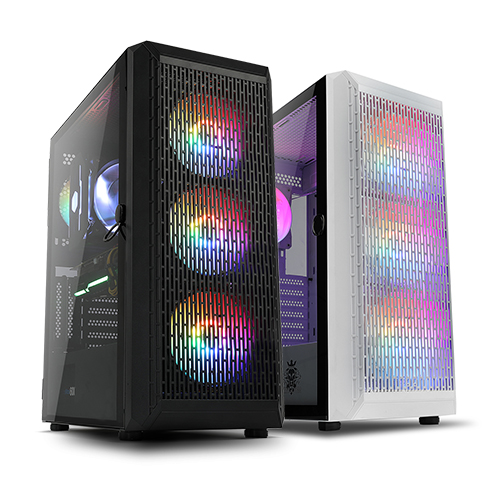 컴이지 킹덤 클라시코 RGB 메쉬 강화유리 (화이트)