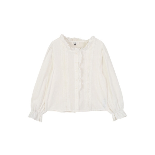 아라미스 랩 레이스장식 면블라우스 AS1WBS22