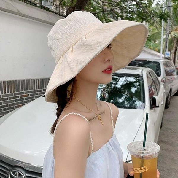라일리 Rly 휴가철 리본 라피아 햇빛가리개 밀짚모자 HAT7 49610592_이미지