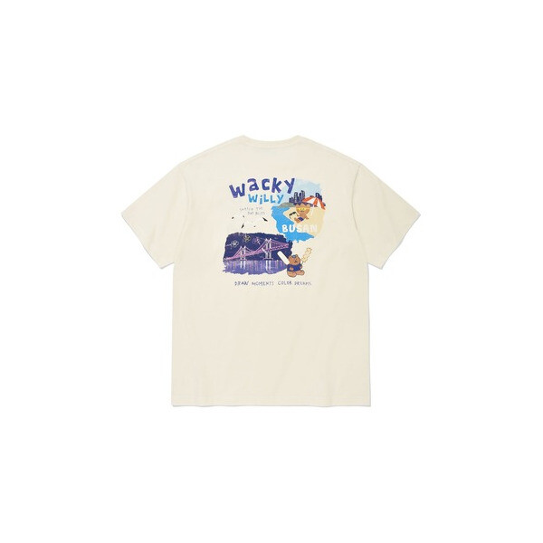 시리즈 와키윌리 WACKY WILLY 키키 트레블 부산 티셔츠 크림 6140661 WA