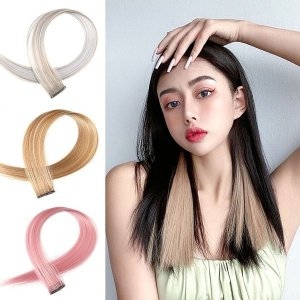 붙임헤어피스 붙임머리 가발 부분가발 똑딱이 브릿지 W95D783