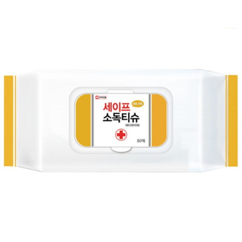 세이프 손소독티슈 캡형 80매