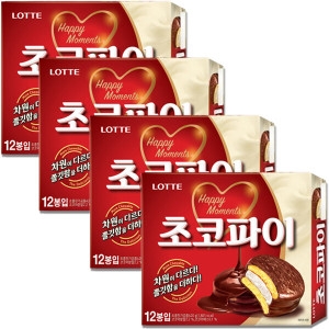 롯데제과 초코파이 12개입X4곽 총48개/스낵/과자/간식_이미지