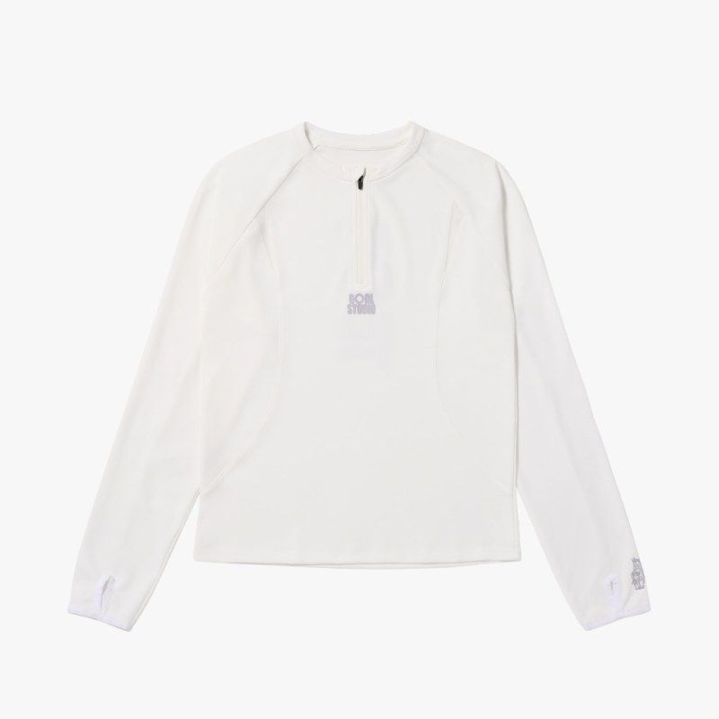 골스튜디오 WS LONG S리 LEEVE QUARTER ZIP-UP-WHITE 전체 색상 G5MTZ501 935269_이미지