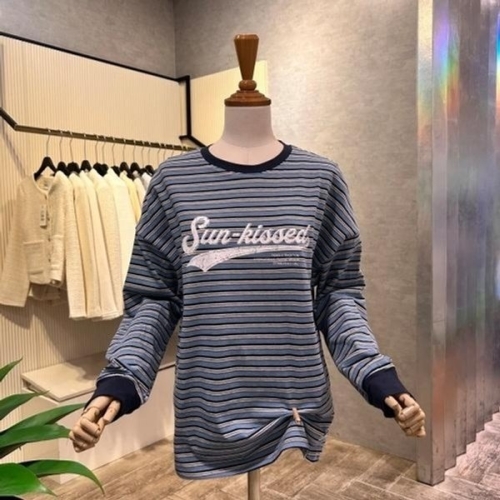 Ab.f.z 스트라이프 레터링 티셔츠 AOA5HK33G