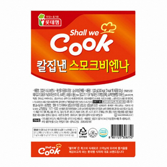 롯데웰푸드 롯데햄 칼집낸 스모크비엔나 1kg (1개)_이미지