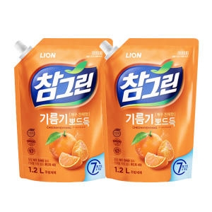 참그린 기름기 뽀드득 천혜향 리필 1.2L (2개)_이미지