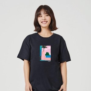 키밍 제주도 예쁜티 캐쥬얼반팔티 여름면티 W71740D_이미지