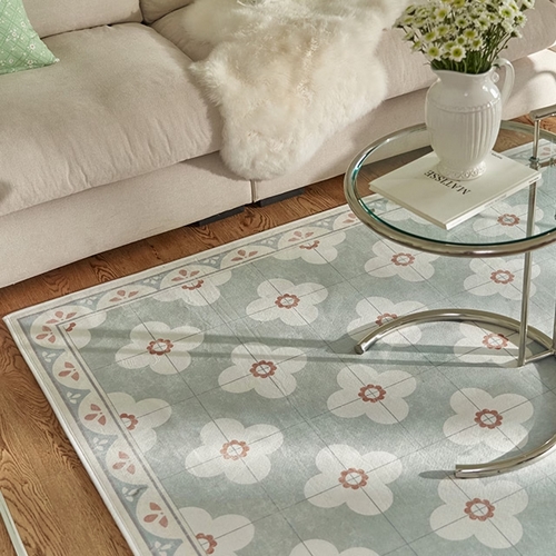 데코뷰 루미나 민트 타일 러그 (200x150cm)_이미지