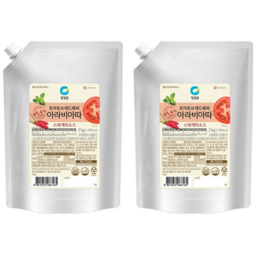 청정원 아라비아따 스파게티소스 2kg (2개)_이미지
