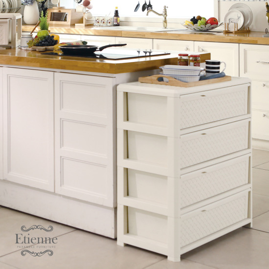 디에스피 에띠앙 라탄 와이드 5단 서랍장 (1개)_이미지