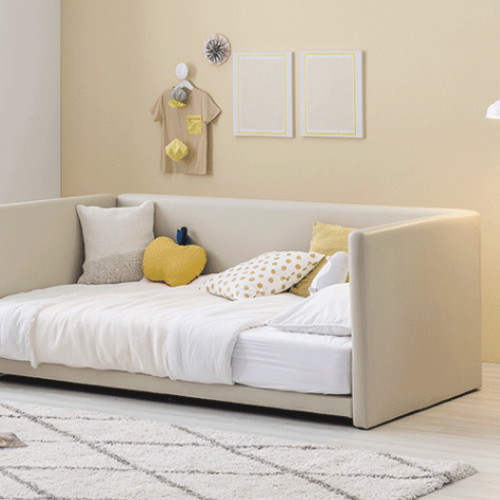 레이디가구 코쿤 수납 저상형 데이베드 LED침대 SS (포그니20독립)