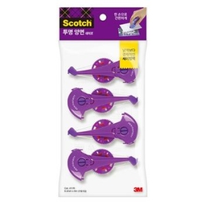 3M 스카치 투명 양면 테이프 리필 017R 8.4mm x 8m (4개)_이미지