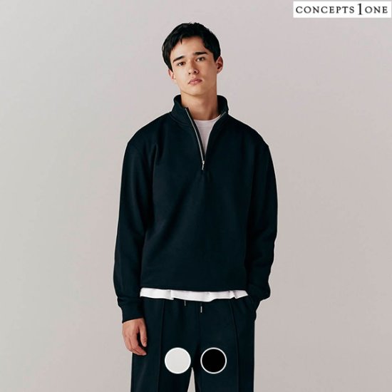 컨셉원 하프집업 기모 맨투맨 티셔츠 10023904