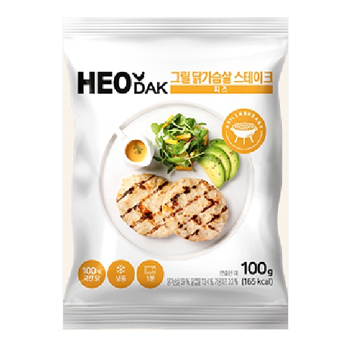 허닭  그릴 닭가슴살 스테이크 치즈 100g (20개)