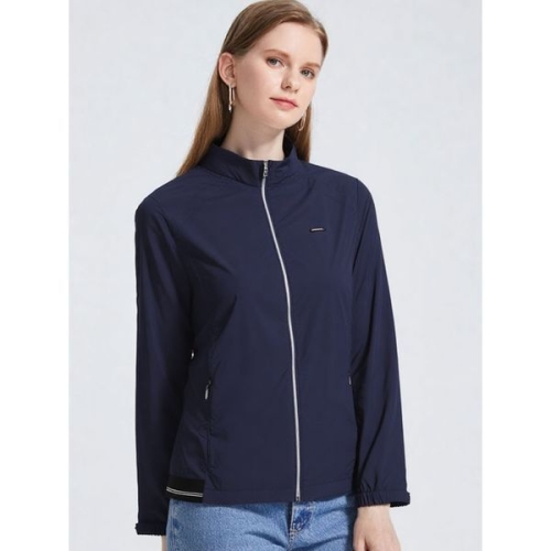 크로커다일레이디 네이비 하이넥 스포티 숏점퍼 CLBMJP209