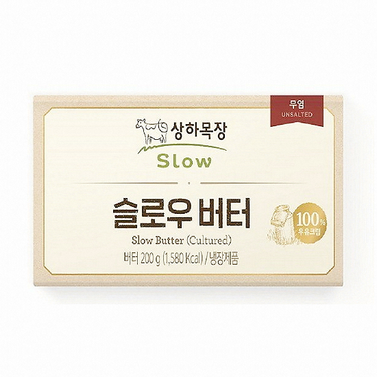 매일유업 상하목장 슬로우 버터 무염 100g이미지입니다. 누르면 해당 게시물로 새창이동합니다.