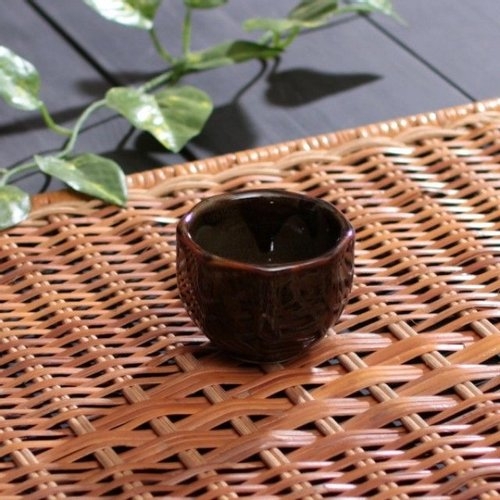 천유 팔각 술잔