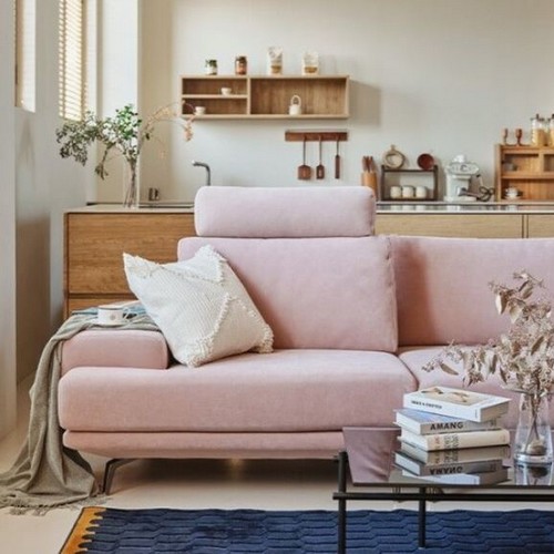 에싸 오거스 스윙기능 리브 패브릭 소파 4인용 (스툴별도)_이미지