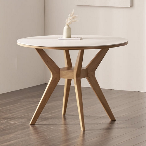 헤이몰리 누아 원형 포세린 통세라믹 식탁 1200 (의자별도)