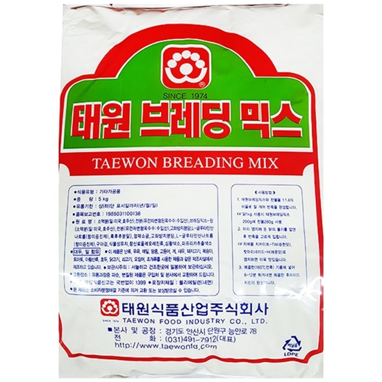 태원식품산업 태원 브레딩 믹스 5kg (1개)_이미지