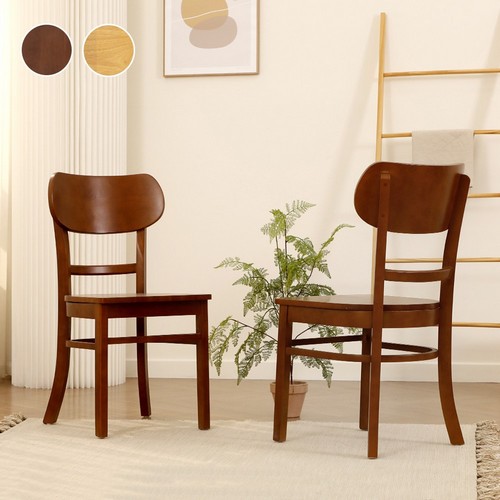 바네스데코 에반 원목 식탁 의자 (2개)