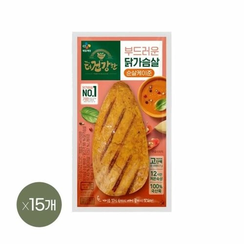CJ제일제당 The더건강한 닭가슴살 순살케이준 100g (15개)_이미지